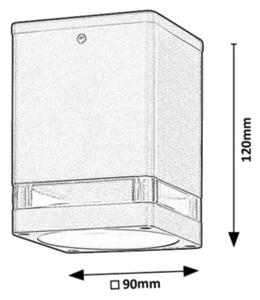 Rabalux 7818 - Faretto da esterno ZOMBOR 1xGU10/35W/230V quadrato IP54