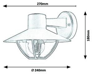 Rabalux - Applique da esterno 1xE27/10W/230V IP44