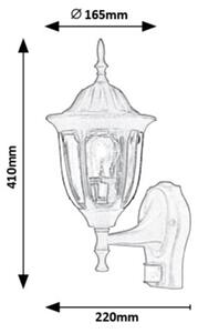 Rabalux 7837 - Applique da esterno con sensore MILANO 1xE27/60W/230V IP43 nero