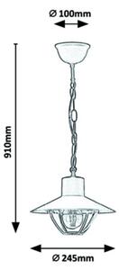 Rabalux - Lampadario da esterno 1xE27/10W/230V IP44