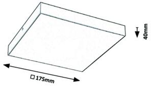 Rabalux - Plafoniera LED da soffitto LED/18W/230V 3000-6000K IP44 nera
