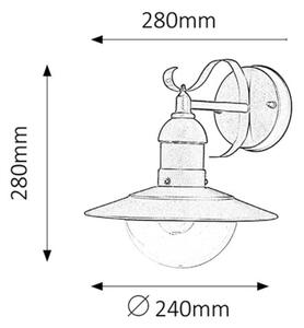 Rabalux 8271 - Applique da esterno OSLO 1xE27/60W/230V