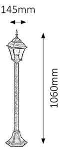 Rabalux 8395 - Lampada da esterno TOSCANA 1xE27/60W/230V