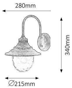 Rabalux 8677 - Applique da esterno BARCELONA 1xE27/60W/230V