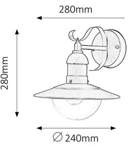 Rabalux 8682 - Applique da esterno OSLO 1xE27/60W/230V