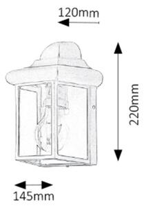 Rabalux 8754 - Applique da esterno NORVICH 1xE27/60W/230V IP43