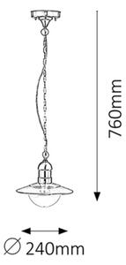 Rabalux 8764 - Lampada a sospensione da esterno OSLO 1xE27/60W