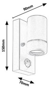 Rabalux 8834 - Applique da esterno con sensore MEDINA 1xGU10/10W/230V