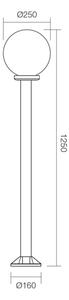 Redo 9776 - Lampada da esterno SFERA 1xE27/42W/230V IP44 25x125 cm marrone