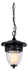 Redo 9399 - Lampadario da esterno a sospensione con catena BASEL 1xE27/42W/230V IP44 nero