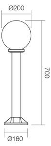 Redo 9769 - Lampada da esterno SFERA 1xE27/28W/230V IP44