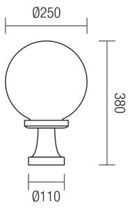 Redo 9774 - Lampada da esterno SFERA 1xE27/42W/230V IP44 25x38 cm marrone