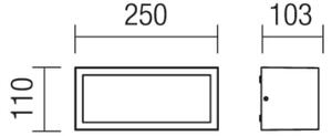 Redo 9897 - Applique da esterno BRICK 1xE27/23W/230V IP54 marrone
