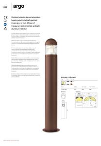 Redo 9946 - Lampada da esterno ARGO 1xE27/42W/230V IP54 marrone