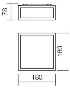 Redo 01-704 - Plafoniera da bagno EGO 1xE27/52W/230V 18x18 cm IP44