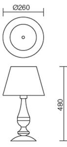 Redo 02-713 - Lampada da tavolo FABIOLA 1xE27/28W/230V