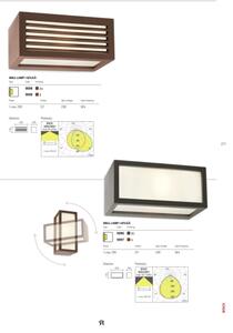Redo 9897 - Applique da esterno BRICK 1xE27/23W/230V IP54 marrone