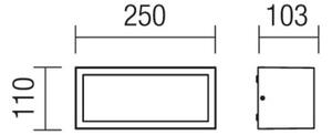 Redo 9899 - Applique da esterno BRICK 1xE27/23W/230V IP54 marrone
