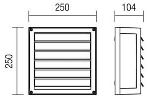 Redo 9893 - Applique da esterno BRICK 2xE27/42W/230V IP54 marrone