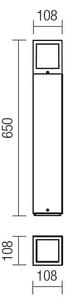 Redo 9644 - Lampada da esterno BRICK 1xE27/23W/230V IP54 grigio