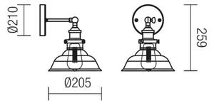 Redo 01-1026 - Applique SAVILLE 1xE27/42W/230V