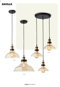 Redo 01-1002 - Lampadario a sospensione con filo SAVILLE 1xE27/42W/230V