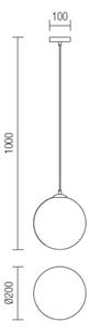 Redo 01-1064 - Lampadario a sospensione con filo OLA 1xE27/42W/230V