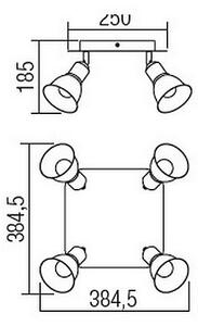 Redo 04-466 - Faretto OLAF 4xE14/12W/230V