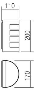 Redo 9001 - Applique da esterno EVO 1xE27/11W/230V IP44
