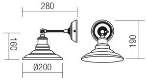 Redo 01-1289 - Applique SPINNER 1xE27/42W/230V