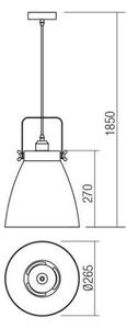 Redo 01-1311 - Lampadario a sospensione con filo ARNE 1xE27/42W/230V bianco