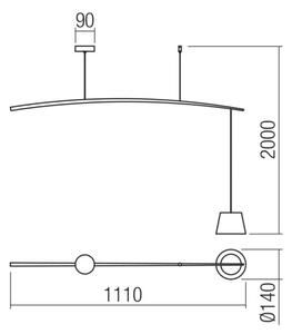 Redo 01-1497 - Lampadario LED a sospensione con filo LOLLI LED/6W/230V bianco