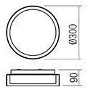 Redo 01-1453 - Plafoniera LED da bagno NAJI LED/12W/230V IP44