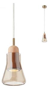 Redo 01-1518 - Lampadario a sospensione con filo UPPER 1xGU10/28W/230V ottone/beige