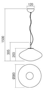 Redo 01-1618 - Lampadario a sospensione con filo ABSOLUTE 1xE27/42W/230V beige