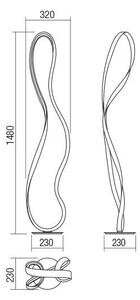 Redo 01-1417 - Lampada da terra dimmerabile a LED NUBO LED/35W/230V