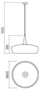 Redo 01-1615 - Lampadario a sospensione con filo AGADIR 1xE27/42W/230V