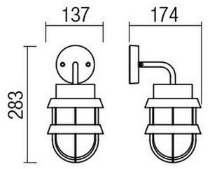 Redo 9498 - Applique da esterno CLAUT 1xE27/42W/230V IP44 antracite