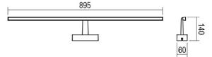 Redo 01-1677 - Illuminazione LED per specchio da bagno NEPTUNE LED/18W/230V 89,5 cm IP44
