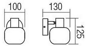 Redo 04-483 - Luce Spot da parete AMBER 1xE14/28W/230V