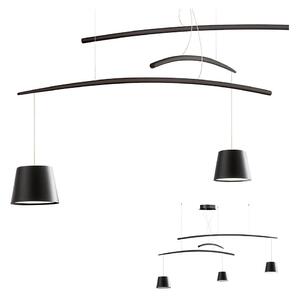 Redo 01-1525 - Lampadario LED a sospensione con filo LOLLI 3xLED/6W/230V nero