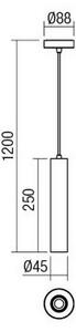 Redo 01-1659 - Lampadario a sospensione con filo GOSSIP 1xE27/42W/230V