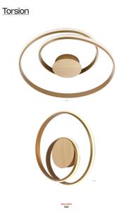 Redo 01-1790 - Applique da parete dimmerabile a LED TORSION LED/27W/230V, finitura bronzata