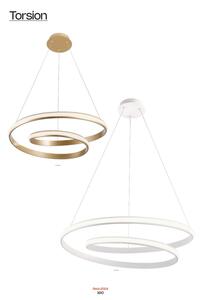 Redo 01-1793 - Lampadario a sospensione con filo LED dimmerabile TORSION LED/29W/230V bianco