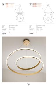 Redo 01-1790 - Applique da parete dimmerabile a LED TORSION LED/27W/230V, finitura bronzata