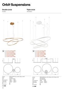 Redo 01-1721 - Lampadario LED a sospensione con filo ORBIT LED/42W + LED/66W/230V bronzo