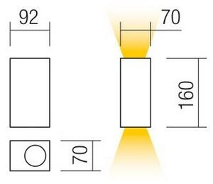 Redo 90152 - Applique da esterno PUNTA 2xGU10/7W/230V IP44