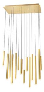 Redo 01-2054 - Lampadario LED a sospensione con filo MADISON 14xLED/4W/230V oro