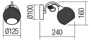 Redo 02-969 - Applique ASPERA 1xE14/28W/230V nero