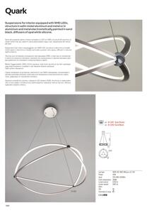 Redo 01-2251 - Lampadario a sospensione con filo LED dimmerabile QUARK LED/43W/230V 3000K cromo